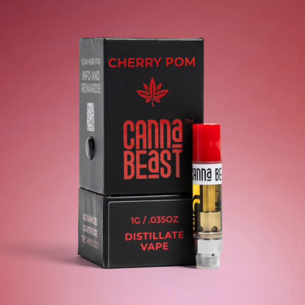 Canna Beast – Cherry Pom Delta-9 THC Vape Cartridge