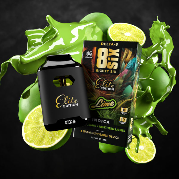 Lime Elite Edition Delta-8 THC 4G Disposable Vape (Lemon Skunk) - Image 2