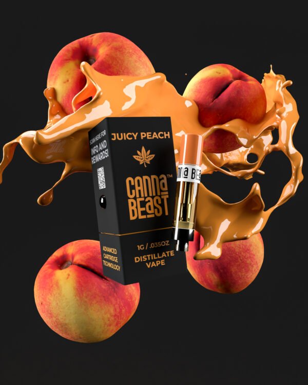 Canna Beast – Juicy Peach Delta-9 THC Vape Cartridge - Image 2