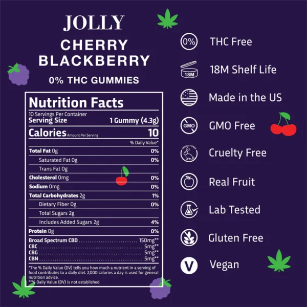 0% CHERRY BLACKBERRY GUMMIES - Image 3